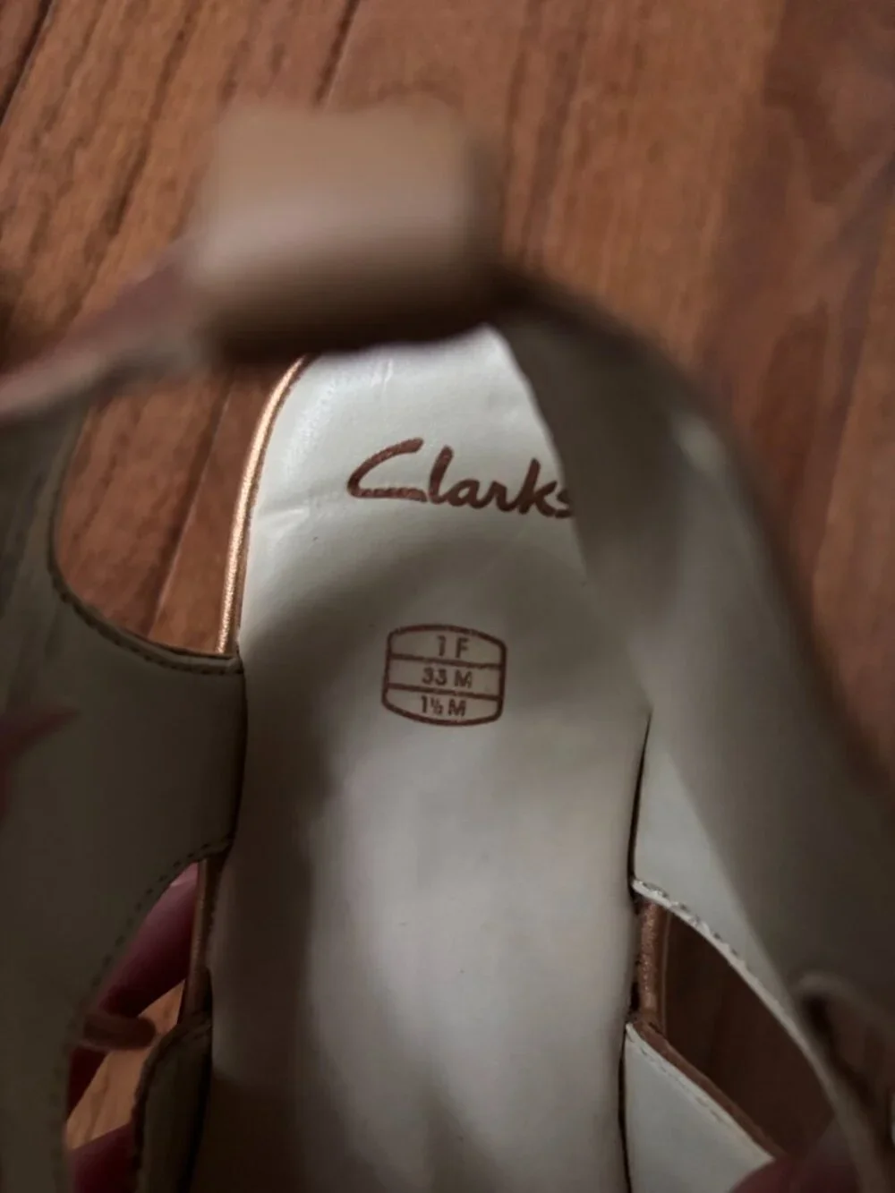 Clarks Metallic Rose Gold Lace-Up Gladiator Sandals - Size 1.5M